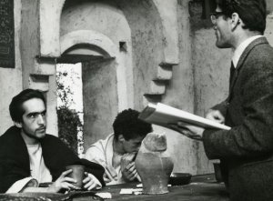 1964 - Pier Paolo Pasolini ed Enrique Irazoqui durante le riprese del Vangelo Secondo Matteo, foto di Angelo Novi